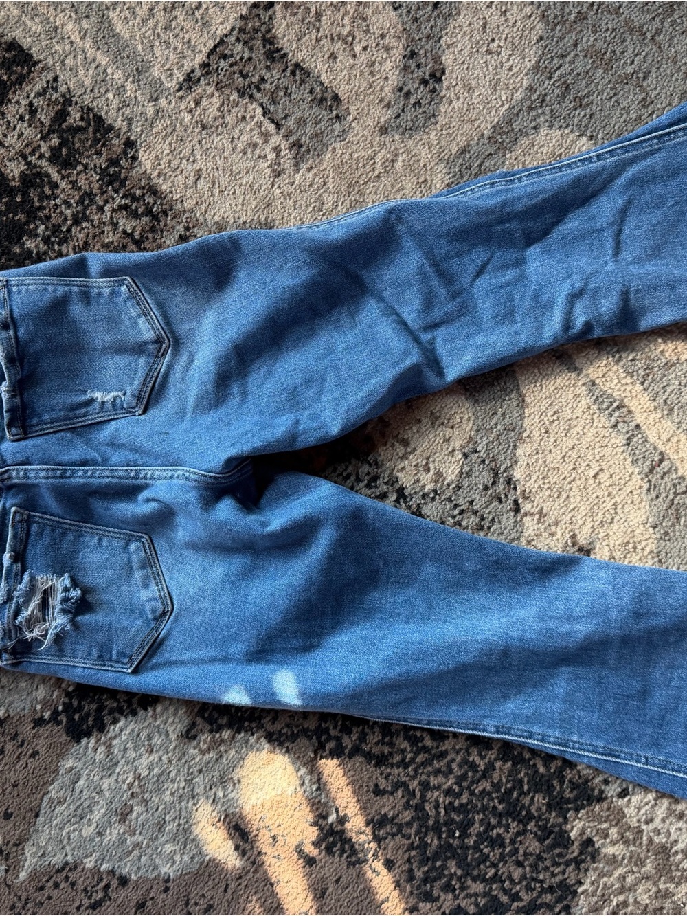 Flying Monkey Medium Blue Distressed Flare Jeans - Picture 2 of 5